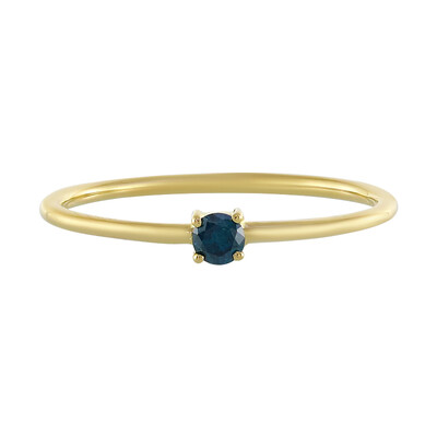 Gouden ring met een I2 Blauwe Diamant