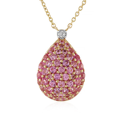 Gouden halsketting met roze saffieren (Adela Gold)