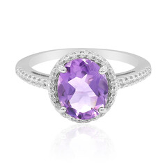 Zilveren ring met een amethist