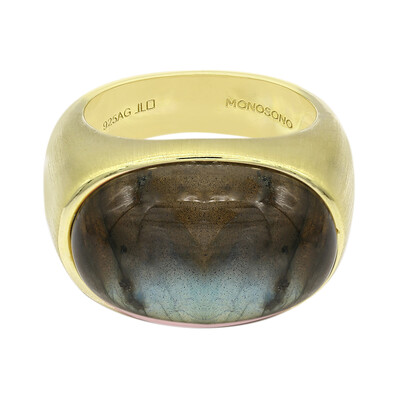 Zilveren ring met een labradoriet (MONOSONO COLLECTION)