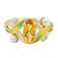 Zilveren ring met een citrien
