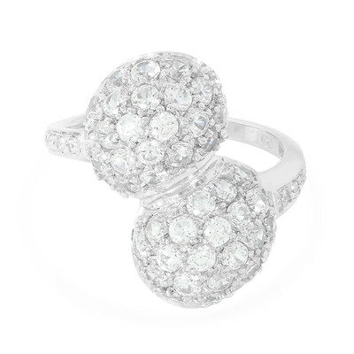 Zilveren ring met zirkonen