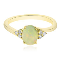 Gouden ring met een AAA Welo-opaal