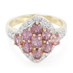 Gouden ring met Onverhitte Padparadscha Saffieren (AMAYANI)