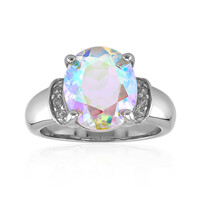 Zilveren ring met een maanlicht kwarts