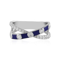 Zilveren ring met zirkonen