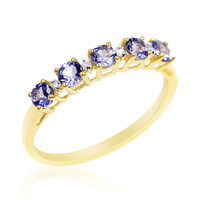 Gouden ring met tanzanieten