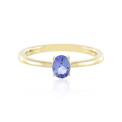 Gouden ring met een tanzaniet