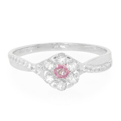 Zilveren ring met een Onverhitte Purper Saffier