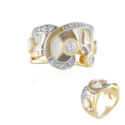 Zilveren ring met een zirkoon (Adela Silber)