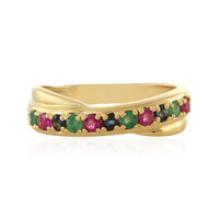 Zilveren ring met Socoto smaragden
