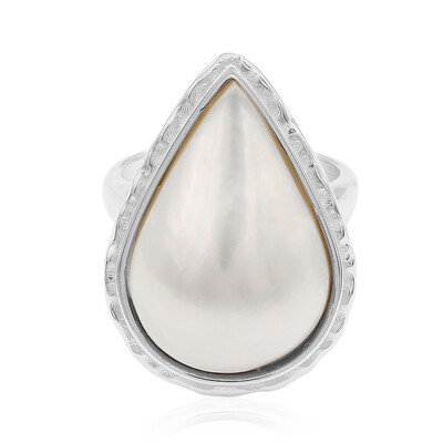 Zilveren ring met een Mabe parel (TPC)