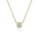 Gouden halsketting met een loepzuivere (G) diamant (de Melo)
