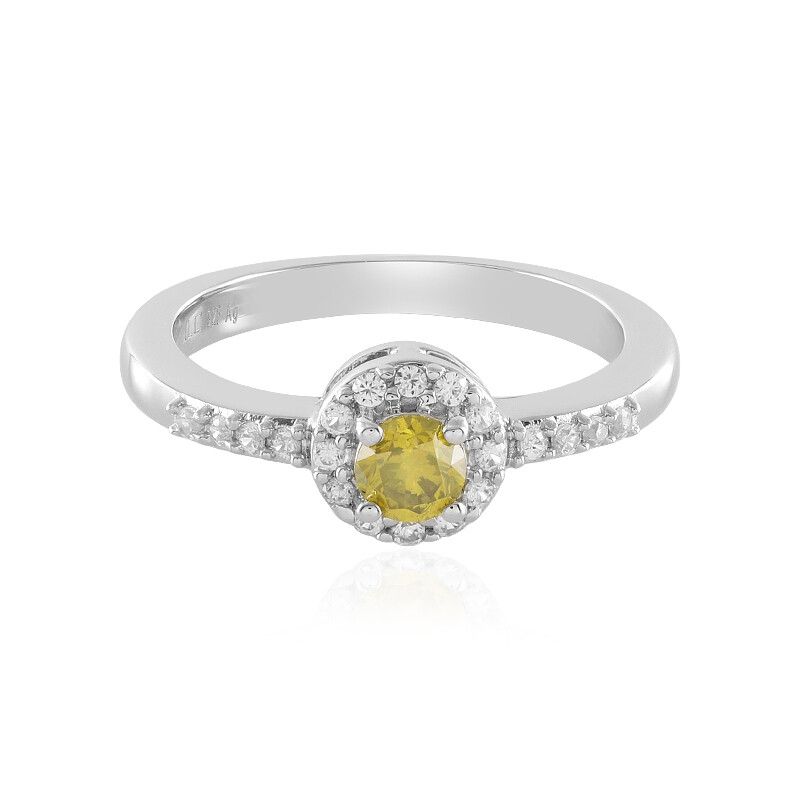Diamond Point Ring Groeibriljant van 18 karaat witgoud met 0.40 ct