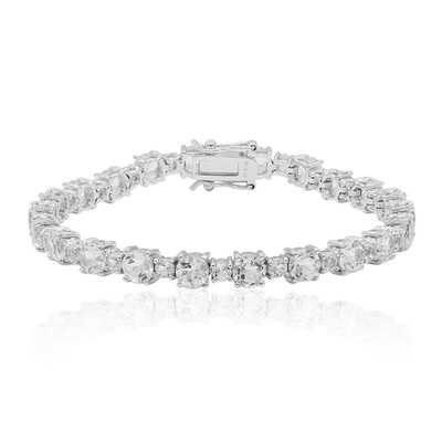 Zilveren armband met witte topaasstenen