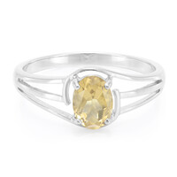 Zilveren ring met een champagne kwarts