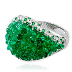 Gouden ring met AAA Zambia smaragden (de Melo)