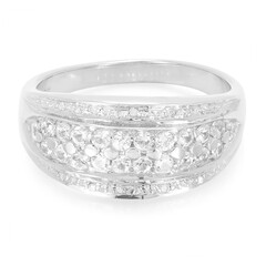 Zilveren ring met witte saffieren