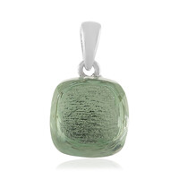 Zilveren hanger met een groene amethist