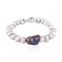 Zilveren armband met een zoetwater kweekparel (TPC)