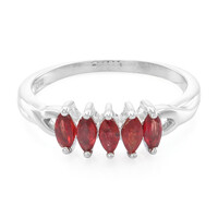 Zilveren ring met Malawi robijnen