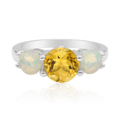 Zilveren ring met een citrien