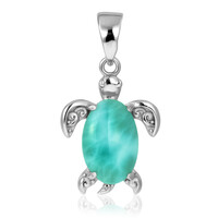 Zilveren hanger met een larimar