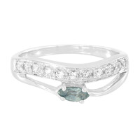 Zilveren ring met een Tanzania-Saffier