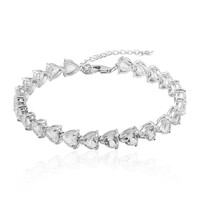Zilveren armband met witte topaasstenen