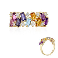 Gouden ring met Zambia-amethisten (Adela Gold)