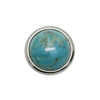Zilveren hanger met een Blauwe Kingman Mohave Turkoois