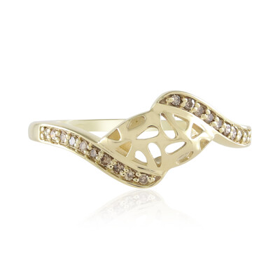 Gouden ring met I2 Champagne Diamanten (Ornaments by de Melo)