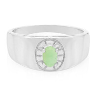 Zilveren herenring met een keizerlijk chrysopraas