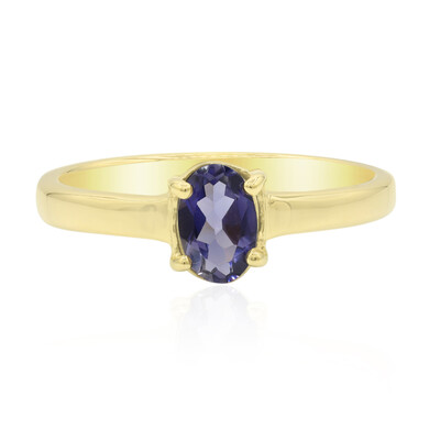 Zilveren ring met een ioliet
