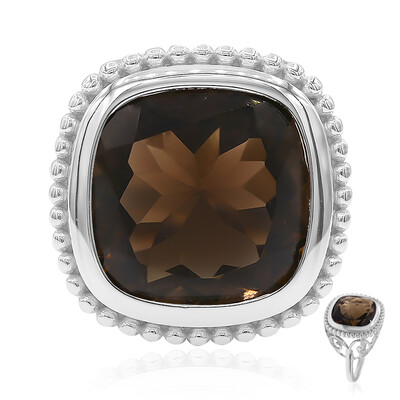 Zilveren ring met een rookkwarts