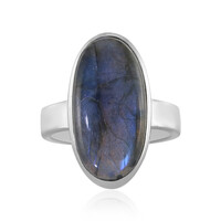 Zilveren ring met een labradoriet