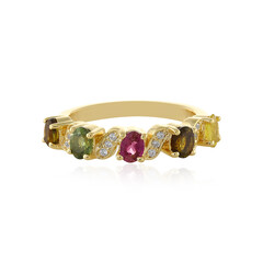 Zilveren ring met toermalijnen