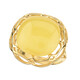 Zilveren ring met een mistige Baltische barnsteen (dagen)