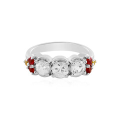 Zilveren ring met zirkonen