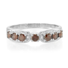 Zilveren herenring met Fancy diamanten