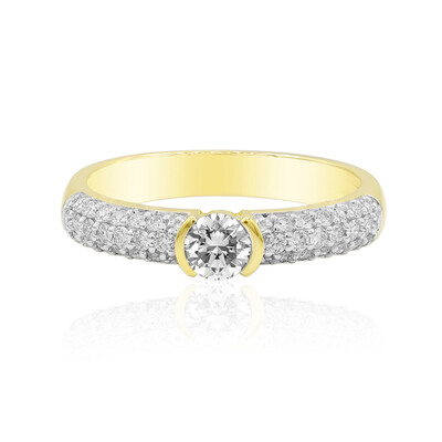 Gouden ring met een IF Diamant (D) (Annette)
