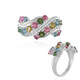 Zilveren ring met Braziliaanse roze toermalijnen (de Melo)