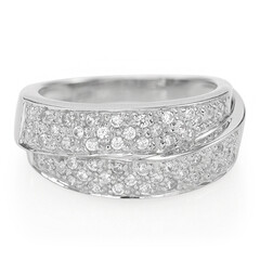 Zilveren ring met zirkonen