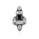 Zilveren ring met howlieten (Desert Chic)