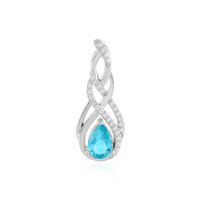 Zilveren hanger met een Paraiba Topaas