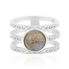 Zilveren ring met een labradoriet