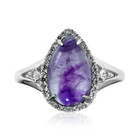 Zilveren ring met een Chevron Amethist