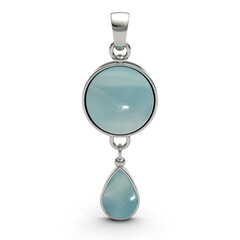 Zilveren hanger met een larimar