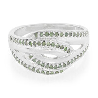 Zilveren ring met Fancy diamanten