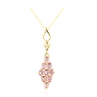 Gouden halsketting met Onverhitte Padparadscha Saffieren (AMAYANI)